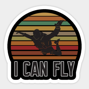 Vintage skydiving Sticker